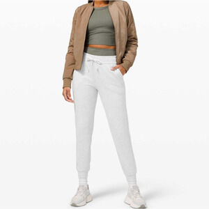 Lululemon Scuba High-Rise Jogger 28" Heathered Light Grey Women's Size 12